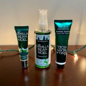 B&BW Vanilla Bean Noel Mist, Hand Cream, Lip Gloss